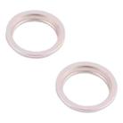 2 PCS Rear Camera Glass Lens Metal Outside Protector Hoop Ring for iPhone 13(White) - 2