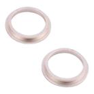 2 PCS Rear Camera Glass Lens Metal Outside Protector Hoop Ring for iPhone 13(White) - 3