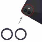 2 PCS Rear Camera Glass Lens Metal Outside Protector Hoop Ring for iPhone 13(Black) - 4