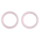 2 PCS Rear Camera Glass Lens Metal Outside Protector Hoop Ring for iPhone 13(Pink) - 1