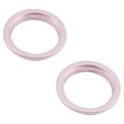 2 PCS Rear Camera Glass Lens Metal Outside Protector Hoop Ring for iPhone 13(Pink) - 2