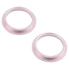 2 PCS Rear Camera Glass Lens Metal Outside Protector Hoop Ring for iPhone 13(Pink) - 3