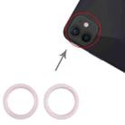2 PCS Rear Camera Glass Lens Metal Outside Protector Hoop Ring for iPhone 13(Pink) - 4