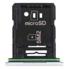 Original SIM Card Tray + SIM Card Tray / Micro SD Card Tray for Sony Xperia 10 III(White) - 1