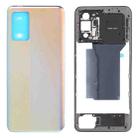 For OPPO Realme GT Neo RMX3031 Middle Frame Bezel Plate + Battery Back Cover (Silver) - 1