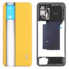For OPPO Realme GT RMX2202 Middle Frame Bezel Plate + Battery Back Cover (Yellow) - 1