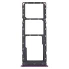 For Tecno Camon 15 CD7 SIM Card Tray + SIM Card Tray + Micro SD Card Tray (Purple) - 1