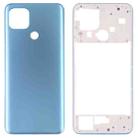 For OPPO A15/A15S/A35 Battery Back Cover with Middle Frame (Blue) - 1