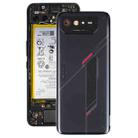 Glass Battery Back Cover for Asus ROG Phone 6 AI2201-C AI2201-F(Black) - 1