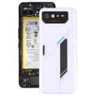 Glass Battery Back Cover for Asus ROG Phone 6 AI2201-C AI2201-F(White) - 1