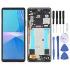 Original LCD Screen For Sony Xperia 10 III SO-52B Digitizer Full Assembly with Frame (Black) - 1