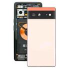 For Google Pixel 6 Battery Back Cover with Middle Frame(Pink) - 1
