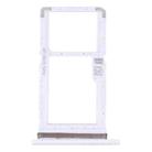 For Motorola Moto One Fusion Plus Original SIM Card Tray + Micro SD Card Tray (White) - 1