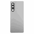 For Sony Xperia 5 III Original Battery Back Cover with Camera Lens Cover(Silver) - 2