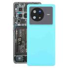 For vivo X80 Battery Back Cover with Camera Lens Cover(Blue) - 1
