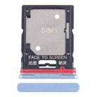 For Xiaomi Redmi Note 11T Pro SIM Card Tray + SIM Card Tray / Micro SD Card Tray (Blue) - 1