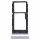 For Xiaomi Redmi 12 4G SIM Card Tray + SIM Card Tray / Micro SD Card Tray (Silver) - 1