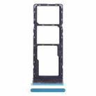 For Infinix Hot 12 X6817 SIM Card Tray + SIM Card Tray + Micro SD Card Tray (Blue) - 1