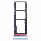 For Infinix Hot 20i X665 SIM Card Tray + SIM Card Tray + Micro SD Card Tray (Blue) - 1