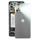 For Motorola Moto E32 Original Battery Back Cover(Silver) - 1