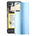 For Motorola Moto G52 Original Battery Back Cover(Blue) - 1