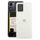 For Motorola Moto E13 Original Battery Back Cover(White) - 1