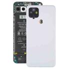 For Google Pixel 4A 5G Battery Back Cover with Camera Lens Cover(White) - 1