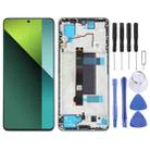 For Xiaomi Redmi Note 13 Pro 5G Original AMOLED Material LCD Screen Digitizer Full Assembly with Frame (Blue) - 1