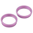 For iPhone 16 2pcs/set Rear Camera Glass Lens Metal Outside Protector Hoop Ring (Purple) - 2