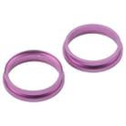 For iPhone 16 2pcs/set Rear Camera Glass Lens Metal Outside Protector Hoop Ring (Purple) - 3