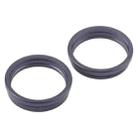 For iPhone 16 Plus 2pcs/set Rear Camera Glass Lens Metal Outside Protector Hoop Ring (Black) - 2