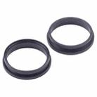 For iPhone 16 Plus 2pcs/set Rear Camera Glass Lens Metal Outside Protector Hoop Ring (Black) - 3