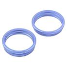 For iPhone 16 Plus 2pcs/set Rear Camera Glass Lens Metal Outside Protector Hoop Ring (Blue) - 2