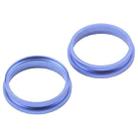 For iPhone 16 Plus 2pcs/set Rear Camera Glass Lens Metal Outside Protector Hoop Ring (Blue) - 3