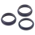 For iPhone 16 Pro 3pcs/set Rear Camera Glass Lens Metal Outside Protector Hoop Ring (Black) - 3