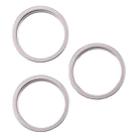 For iPhone 16 Pro 3pcs/set Rear Camera Glass Lens Metal Outside Protector Hoop Ring (Titanium Color) - 1