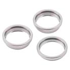 For iPhone 16 Pro 3pcs/set Rear Camera Glass Lens Metal Outside Protector Hoop Ring (Titanium Color) - 2