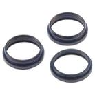 For iPhone 16 Pro Max 3pcs/set Rear Camera Glass Lens Metal Outside Protector Hoop Ring (Black) - 3