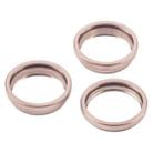 For iPhone 16 Pro Max 3pcs/set Rear Camera Glass Lens Metal Outside Protector Hoop Ring (Gold) - 2