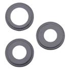 For iPhone 16 Pro Max 3pcs/Set Camera Lens Cover (Black) - 1