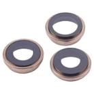 For iPhone 16 Pro Max 3pcs/Set Camera Lens Cover (Gold) - 2