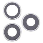 For iPhone 16 Pro Max 3pcs/Set Camera Lens Cover (Silver) - 1
