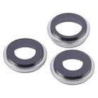 For iPhone 16 Pro Max 3pcs/Set Camera Lens Cover (Silver) - 2