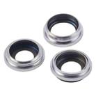 For iPhone 16 Pro Max 3pcs/Set Camera Lens Cover (Silver) - 3