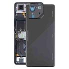 For Asus ROG Phone 8 Pro AI2401 AI2401_A Global Original Glass Battery Back Cover with Camera Frame(Bright Black) - 1