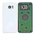 For Samsung Galaxy S7 SM-G930F Battery Back Cover with Camera Lens Cover(White) - 1