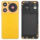 For ZTE nubia Music Z2353 Glass Battery Back Cover with Middle Frame / Camera Lens Cover(Yellow) - 1