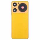 For ZTE nubia Music Z2353 Glass Battery Back Cover with Middle Frame / Camera Lens Cover(Yellow) - 2