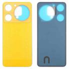 For ZTE nubia Music Z2353 Glass Battery Back Cover with Adhesive(Yellow) - 1