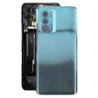 For ZTE Blade V40 Battery Back Cover with Adhesive / Camera Lens Cover(Blue) - 1